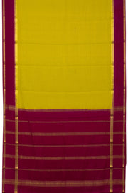 Lemon Yellow Mysore Crepe Silk Saree  - Avishya