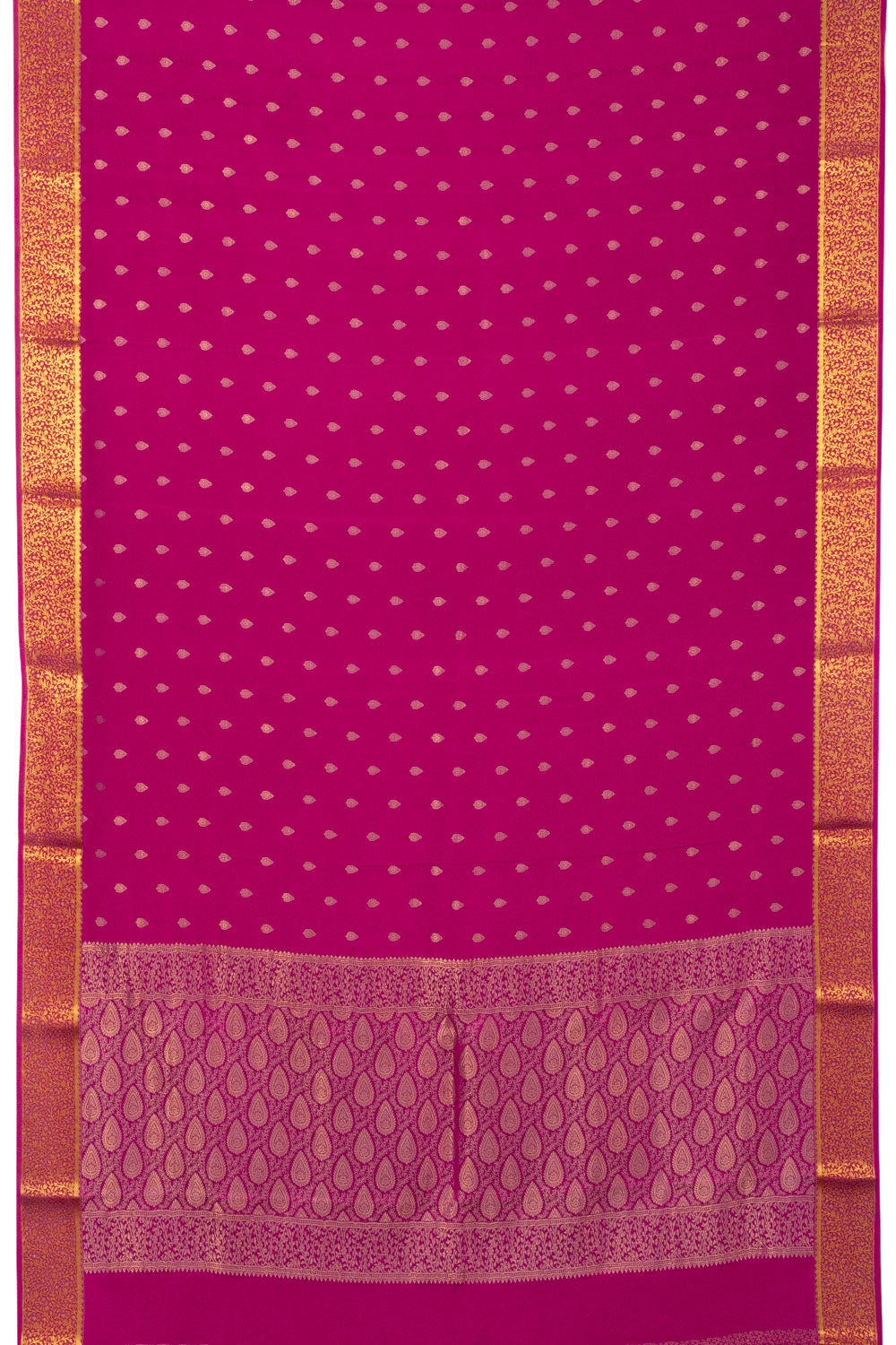 Rani Pink Mysore Crepe Silk Saree - Avishya