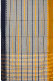 Navy Blue Handloom Dhaniakhali Cotton Saree - Avishya