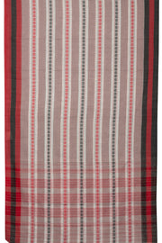 White Handloom Dhaniakhali Cotton Saree - Avishya