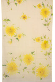 Orange Hand Painted Organza Saree - Avishya