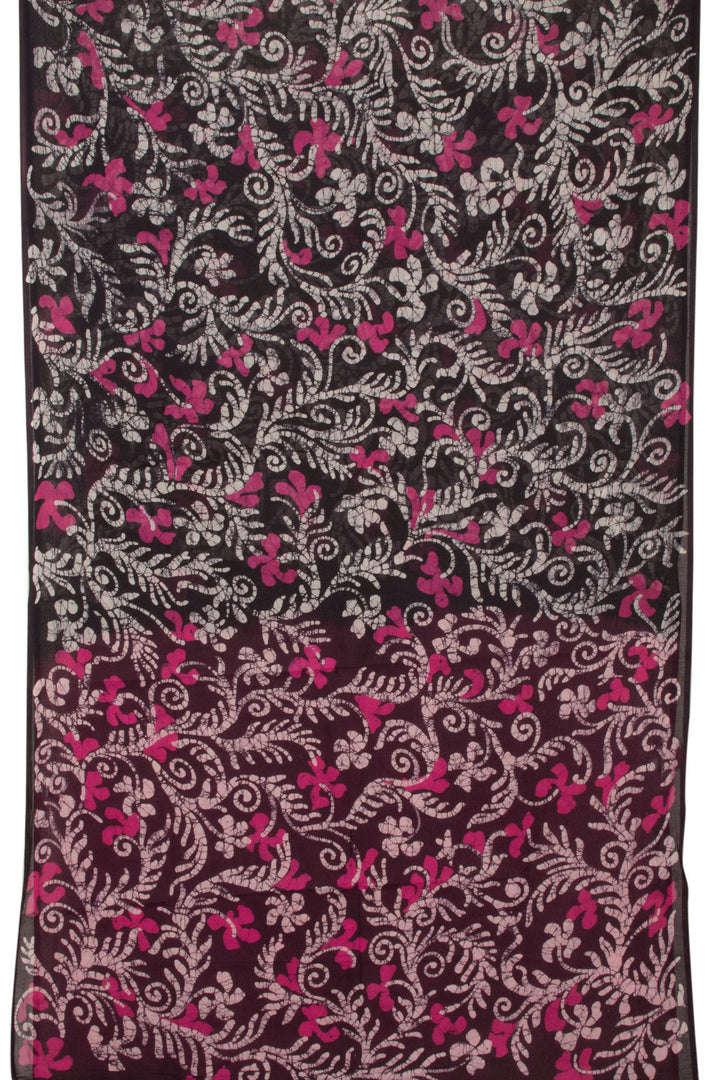 Pink Batik Printed Cotton saree - Avishya