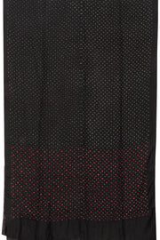 Black Bandhini Mulberry Silk Saree - Avishya