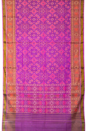 Violet Handloom Patola Ikat Silk Saree 10066020
