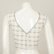 White Handcrafted Cotton Blouse - Avishya