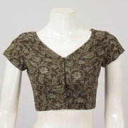 Brown Hand Block Printed Cotton Blouse - Avishya