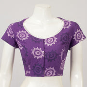 Violet Hand Block Printed Cotton Blouse - Avishya