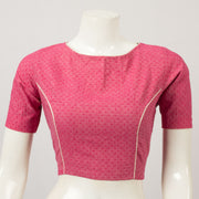 Pink Handwoven Cotton Blouse - Avishya