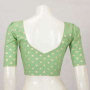 Green Banarasi Silk Cotton Blouse - Avishya