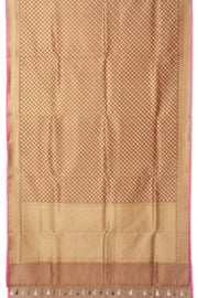 French Rose Banarasi Pure Tissue Silk Saree - Avishya