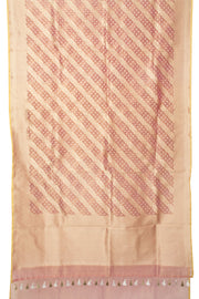 Peach Banarasi Tissue Silk Saree - Avishya