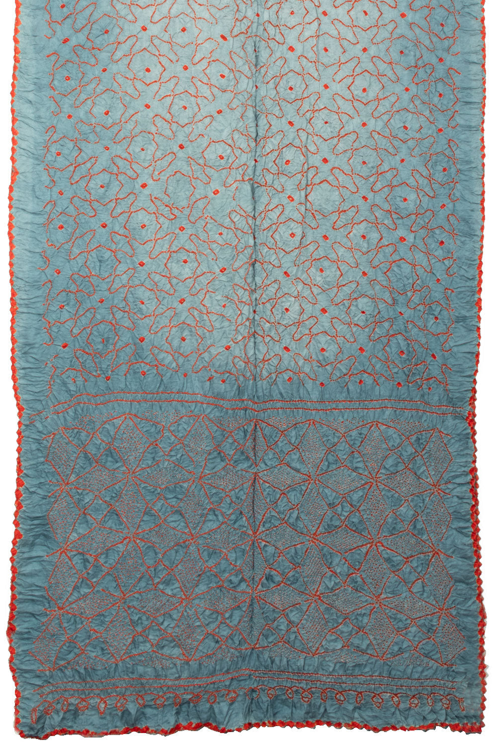 Blue Handcrafted Bandhani Gajji Silk Saree - Avishya