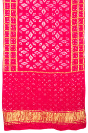 Pink Handwoven Bandhani Modal Silk Saree  - Avishya
