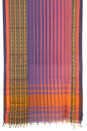 Purple Handloom Dhaniakhali Cotton Saree -Avishya