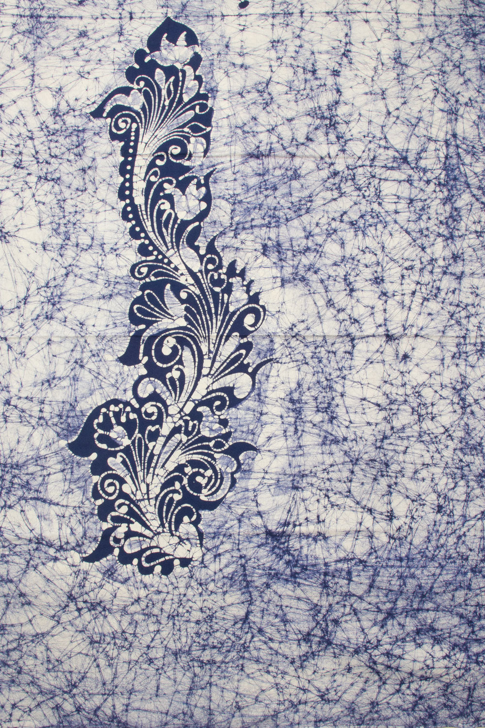 Off White Batik Printed Cotton 3-Piece Salwar Suit Material - Avishya