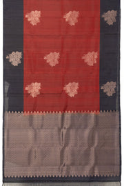 Maroon Handloom Kanjivaram Soft Silk Saree - Avishya