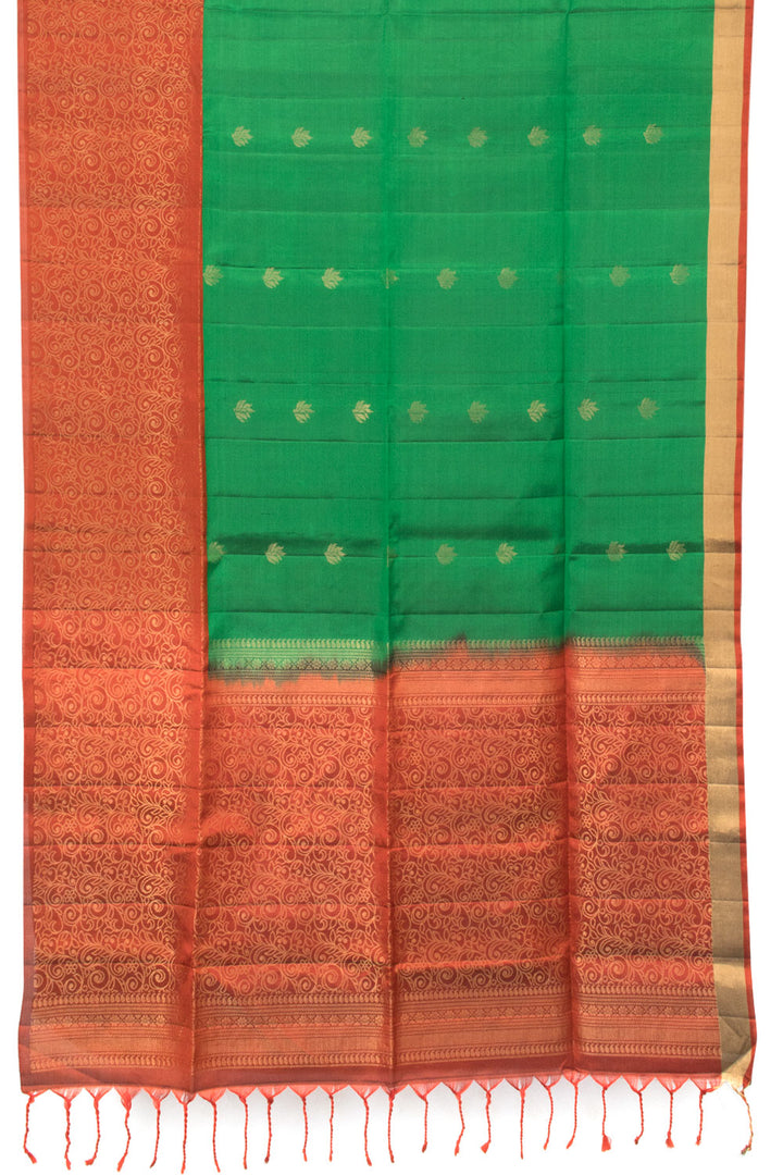 Green Handloom Kanjivaram Soft Silk Saree  - Avishya