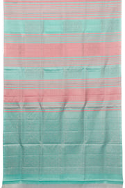 Pink and Blue Handloom Kanjivaram Soft Silk Saree - Avishya