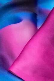 Multicolor Digital Printed Charmeuse Silk Saree - Avishya