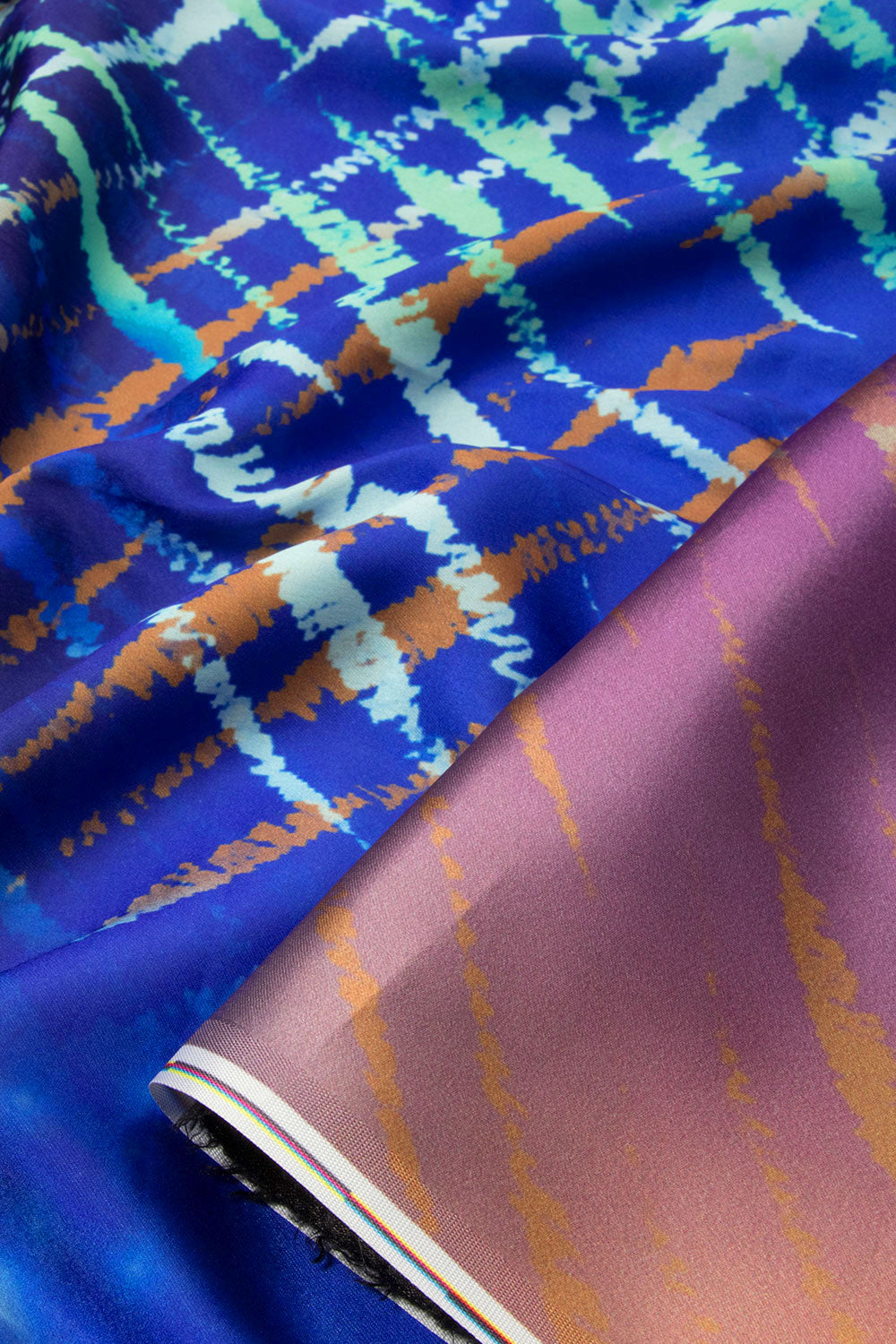 Multicolor Digital Printed Charmeuse Silk Saree - Avishya