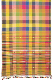 Multicolor Handloom Bhujodi Kala Cotton Saree - Avishya