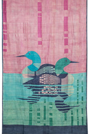 Multi Color Hand painted Tussar silk saree - Avishya