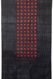 Black Hand painted Tussar silk saree - Avishya