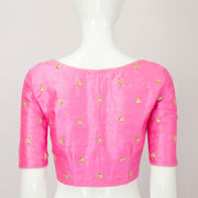 Pink Zari Sequin Embroidered Cotton Blouse - Avishya