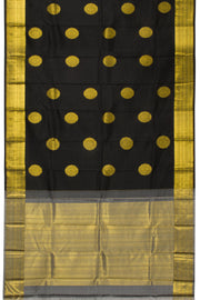 Black Handloom Kanjivaram Silk Saree - Avishya