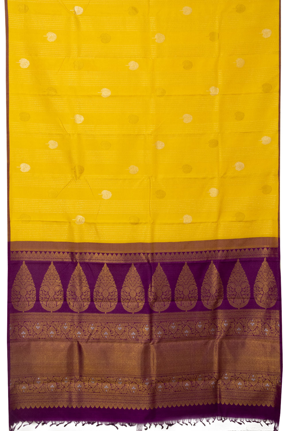 Yellow Handloom Kanjivaram Silk Saree - Avishya