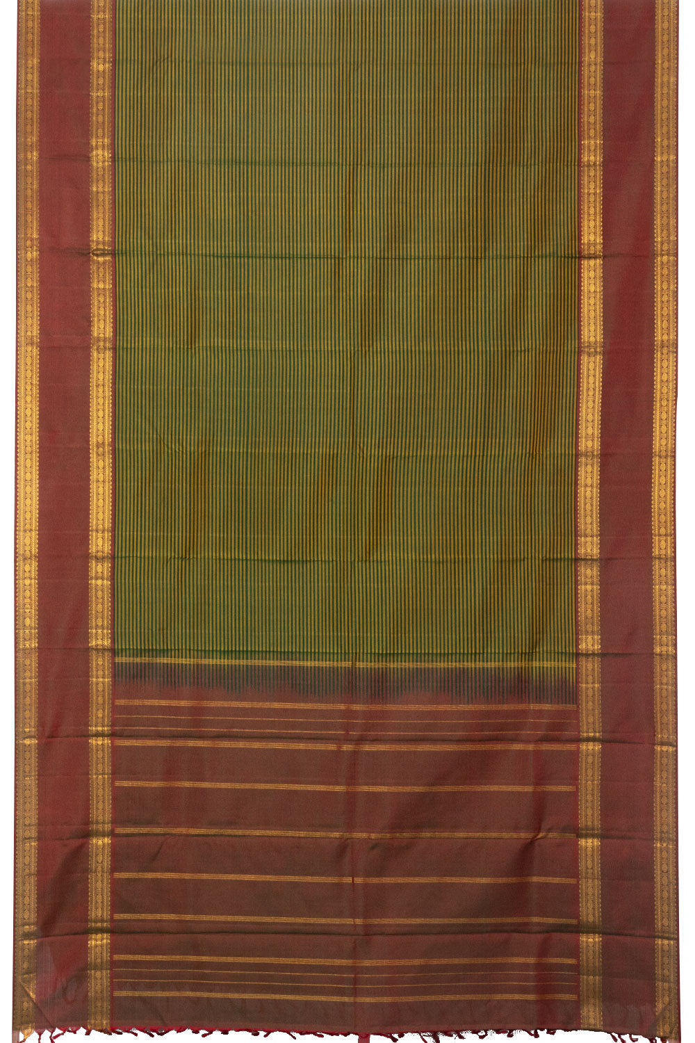 Green Handloom Kanjivaram Silk Saree - Avishya