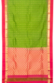 Green Handloom Kanjivaram Soft Silk Saree - Avishya