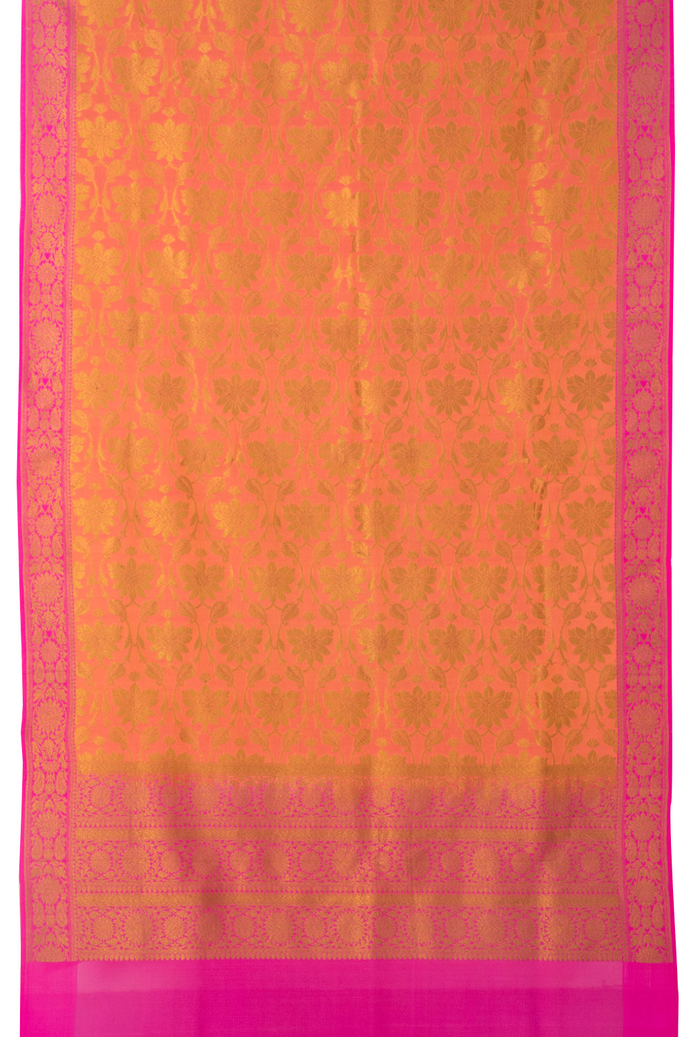 Orange Handloom Banarasi Katan Silk - Avishya