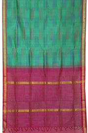 Artic Blue Handloom Kanchi Silk Cotton Saree-Avishya