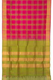 Pink Handloom Kanchi Silk Cotton Saree -Avishya
