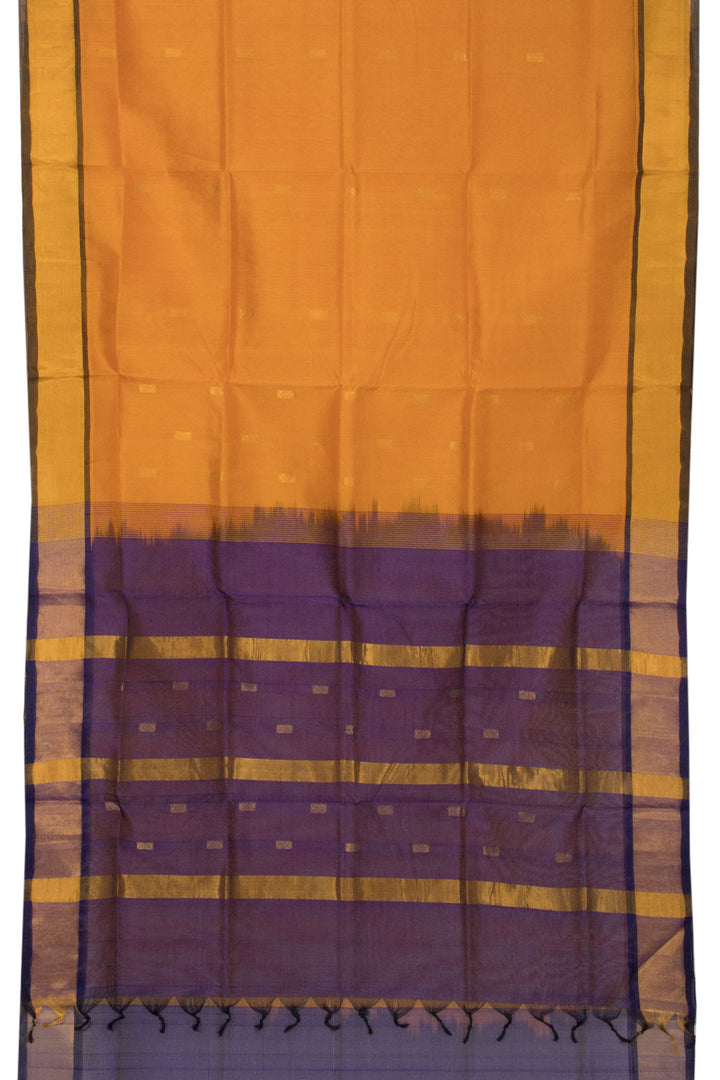 Fenugreek Yellow Handloom Kanchi Silk Cotton Saree-Avishya