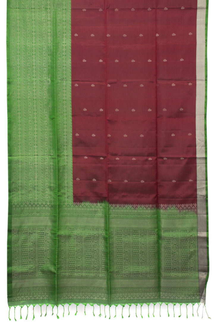 Brown Handloom Kanjivaram Soft Silk Saree - Avishya