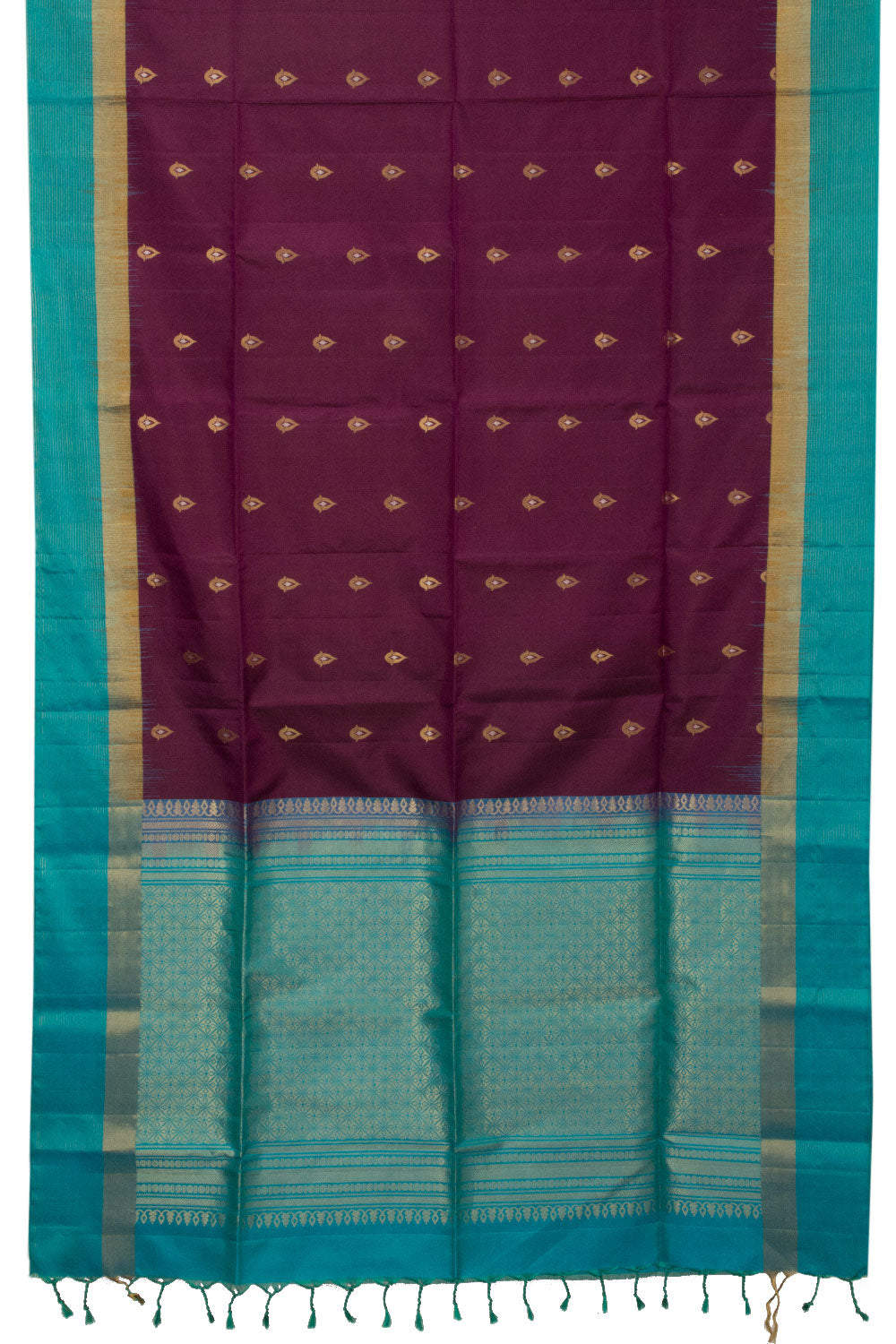 Plum Purple Handloom Kanjivaram Soft Silk Saree  - Avishya