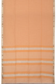 Peach Handloom Maheswari Silk Cotton Saree - Avishya
