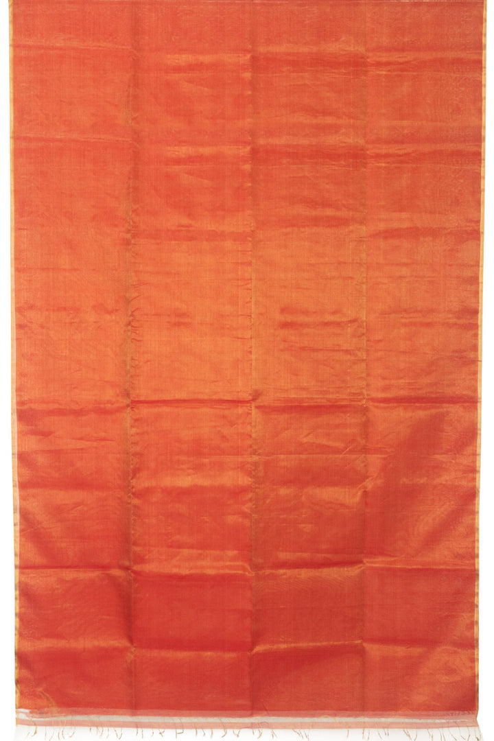 Orange Handloom Maheshwari Silk Cotton Saree - Avishya