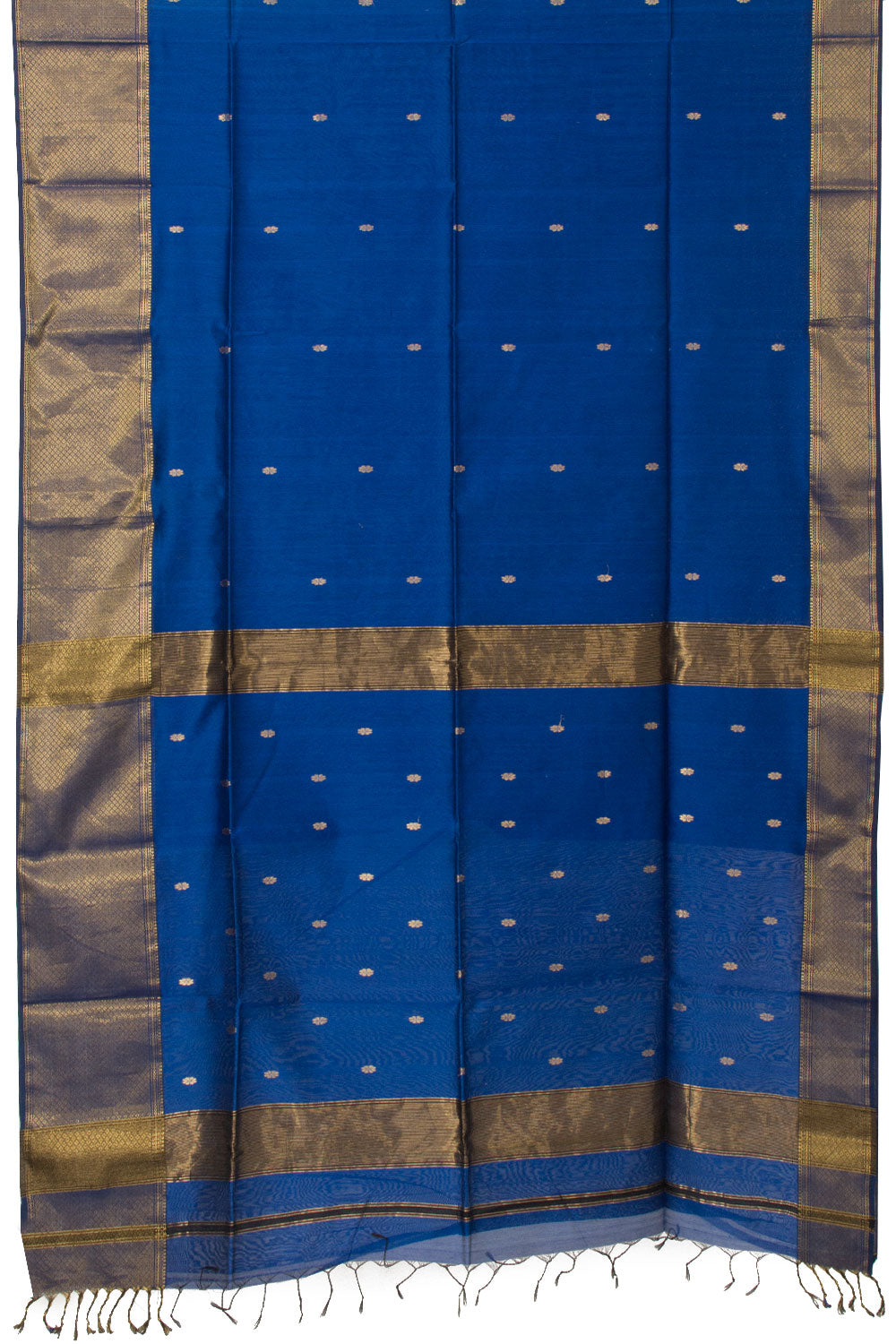 Blue Handloom Maheswari Silk Cotton Saree - Avishya
