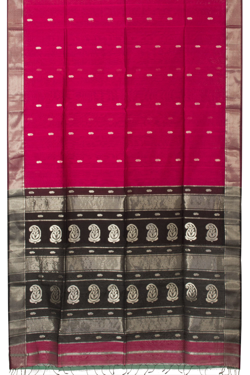 Red Handloom Maheshwari Silk Cotton Saree - Avishya
