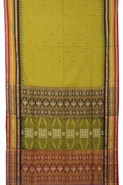 Green Handloom Odisha Cotton Saree - Avishya