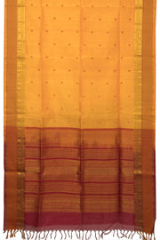 Yellow Handloom Kanchi Silk Cotton Saree - Avishya
