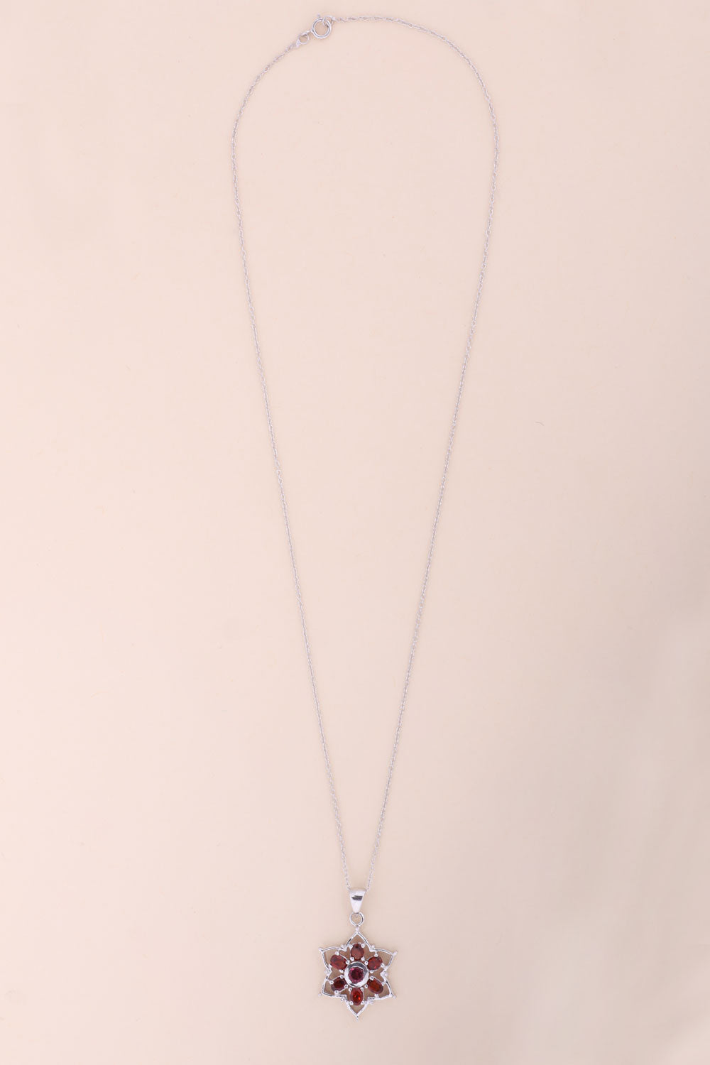 Pink Tourmaline Sterling Silver Necklace Pendant Chain - Avishya