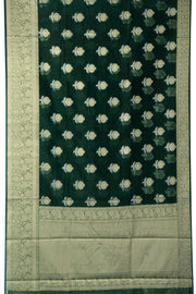 Green Banarasi Organza Saree - Avishya