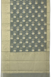 Grey Banarasi Organza Saree - Avishya