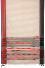 Off- White Begampuri Cotton Sarees  - Avishya