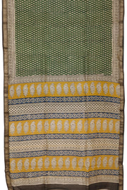 Green Anokhi Hand Block Printed Saree 10067344