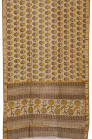 Beige Anokhi Hand Block Printed Saree - Avishya